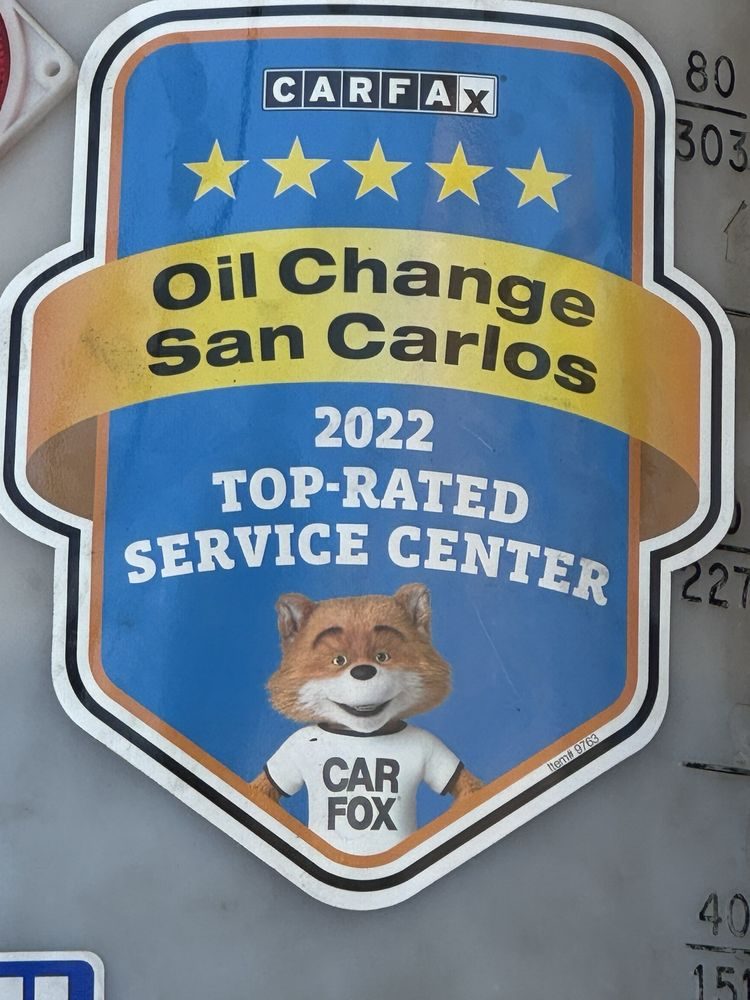 CARFAX 2022 Top-Rated Service Center award for Perfect Lube San Carlos